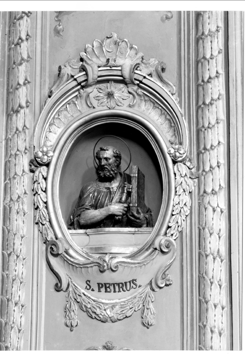 San Pietro Apostolo (busto, elemento d'insieme) di Lombardi Alfonso, Ghedini Giuseppe Antonio (attribuito) (primo quarto sec. XVI)