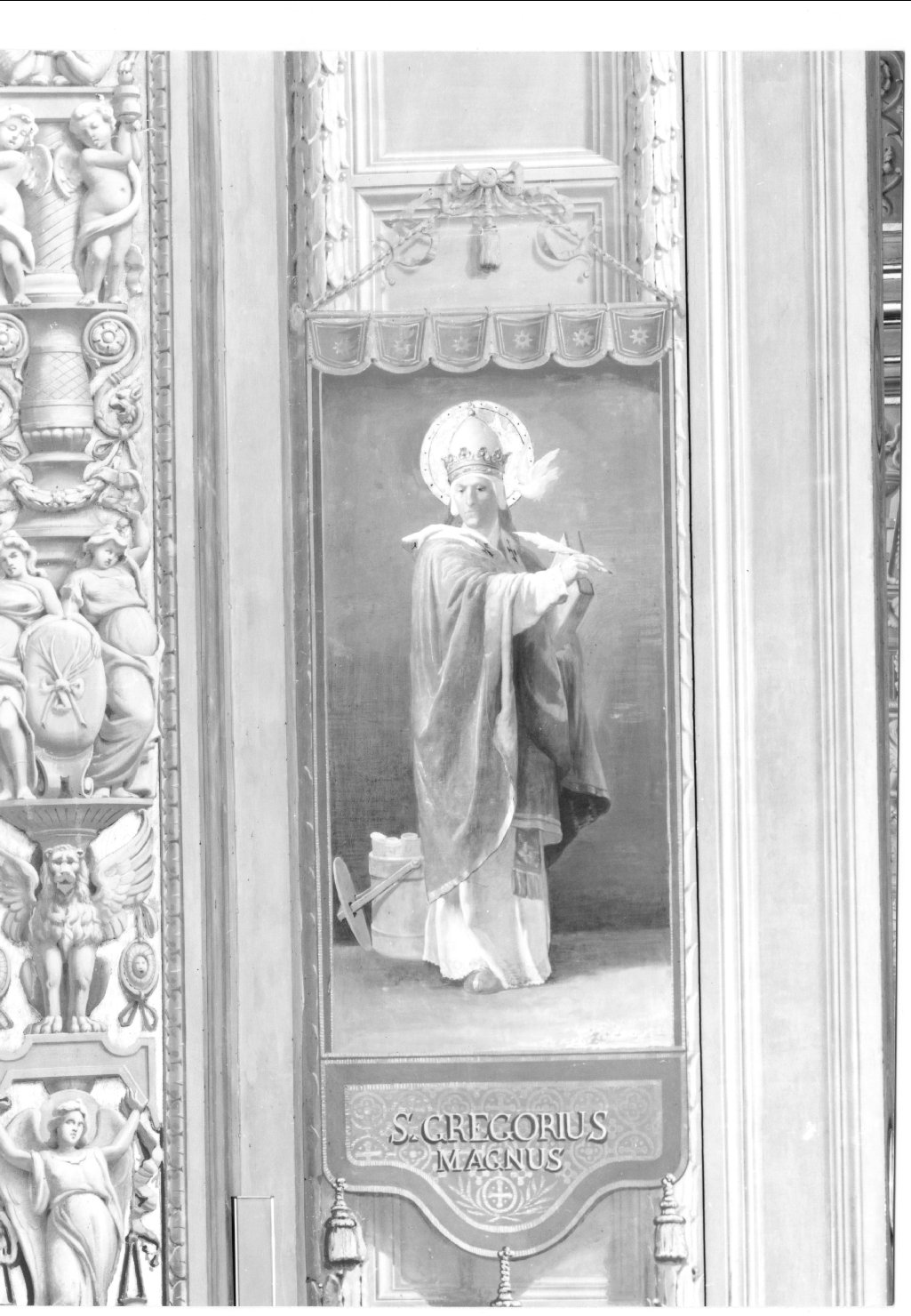 San Gregorio Magno, San Gregorio (dipinto, elemento d'insieme) di Monti Virginio (e aiuti) (seconda metà sec. XIX, sec. XIX)