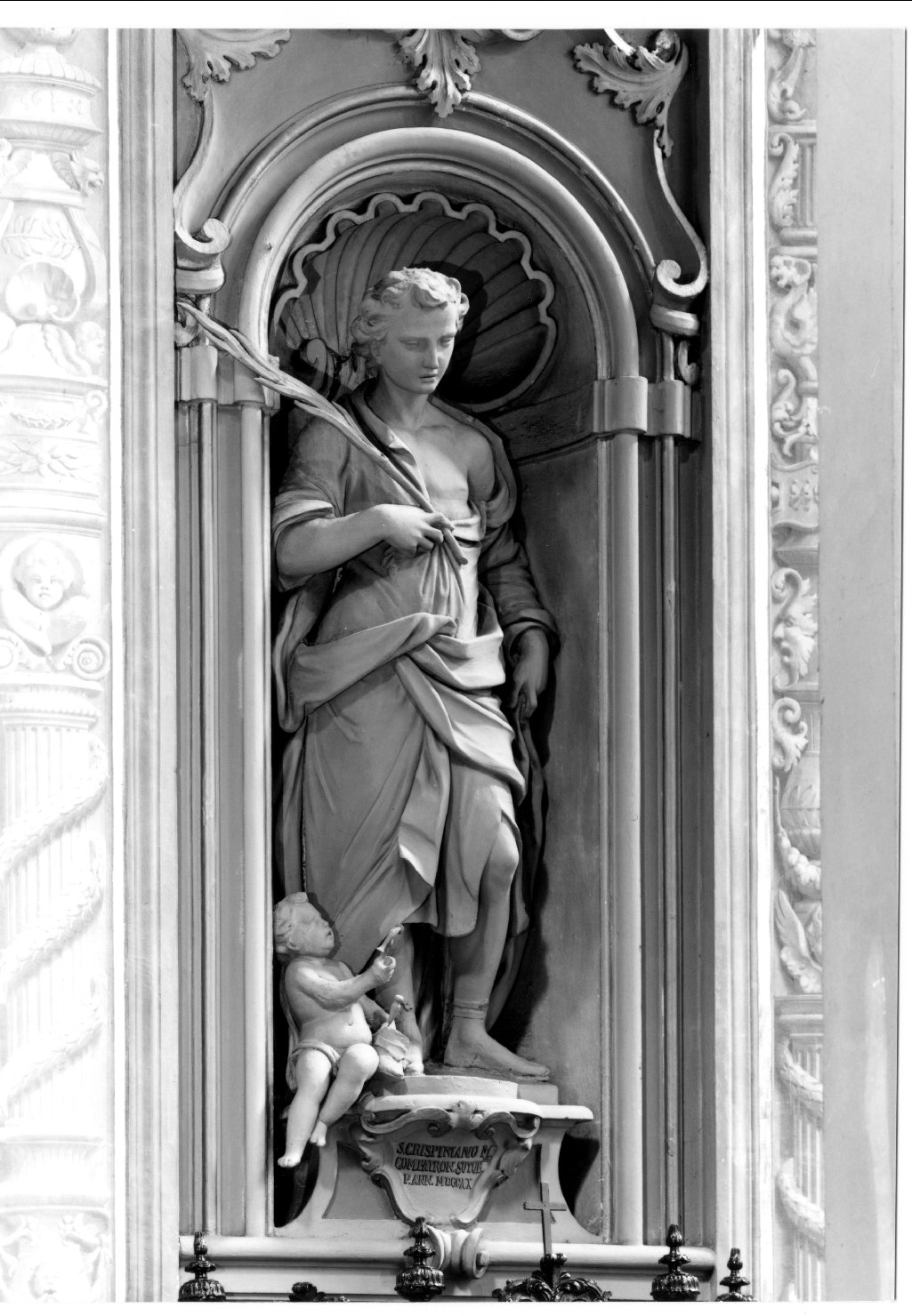 San Crispiniano (statua, elemento d'insieme) di Turchi Luigi (sec. XVIII)