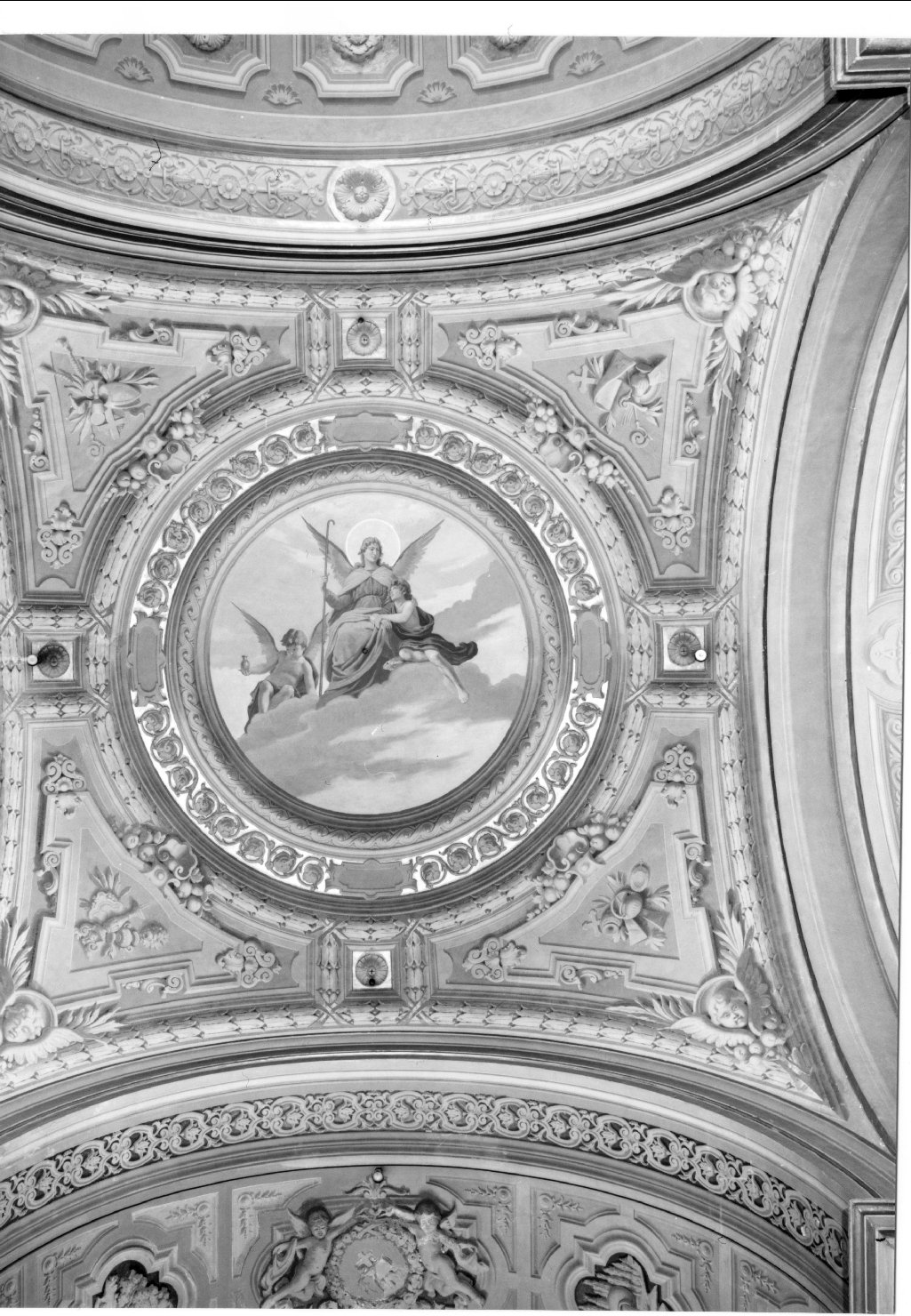 San Raffaele Arcangelo (dipinto, complesso decorativo) di Monti Virginio (e aiuti) (sec. XIX)