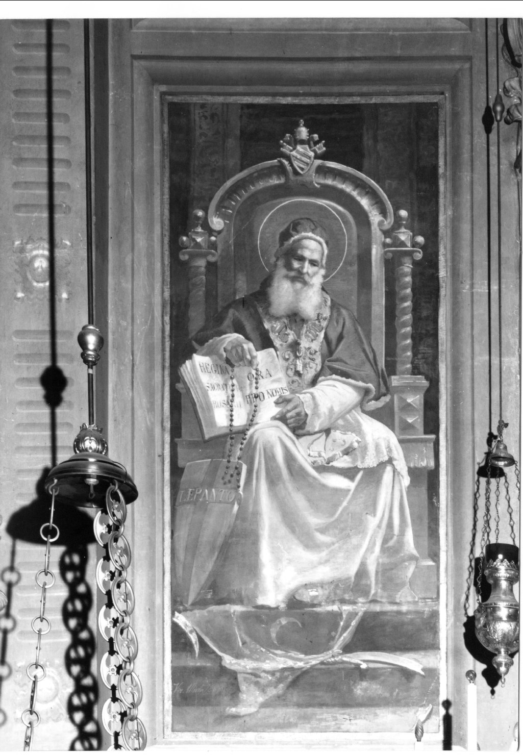 San Pio papa (dipinto, elemento d'insieme) di Monti Virginio (e aiuti) (sec. XIX)