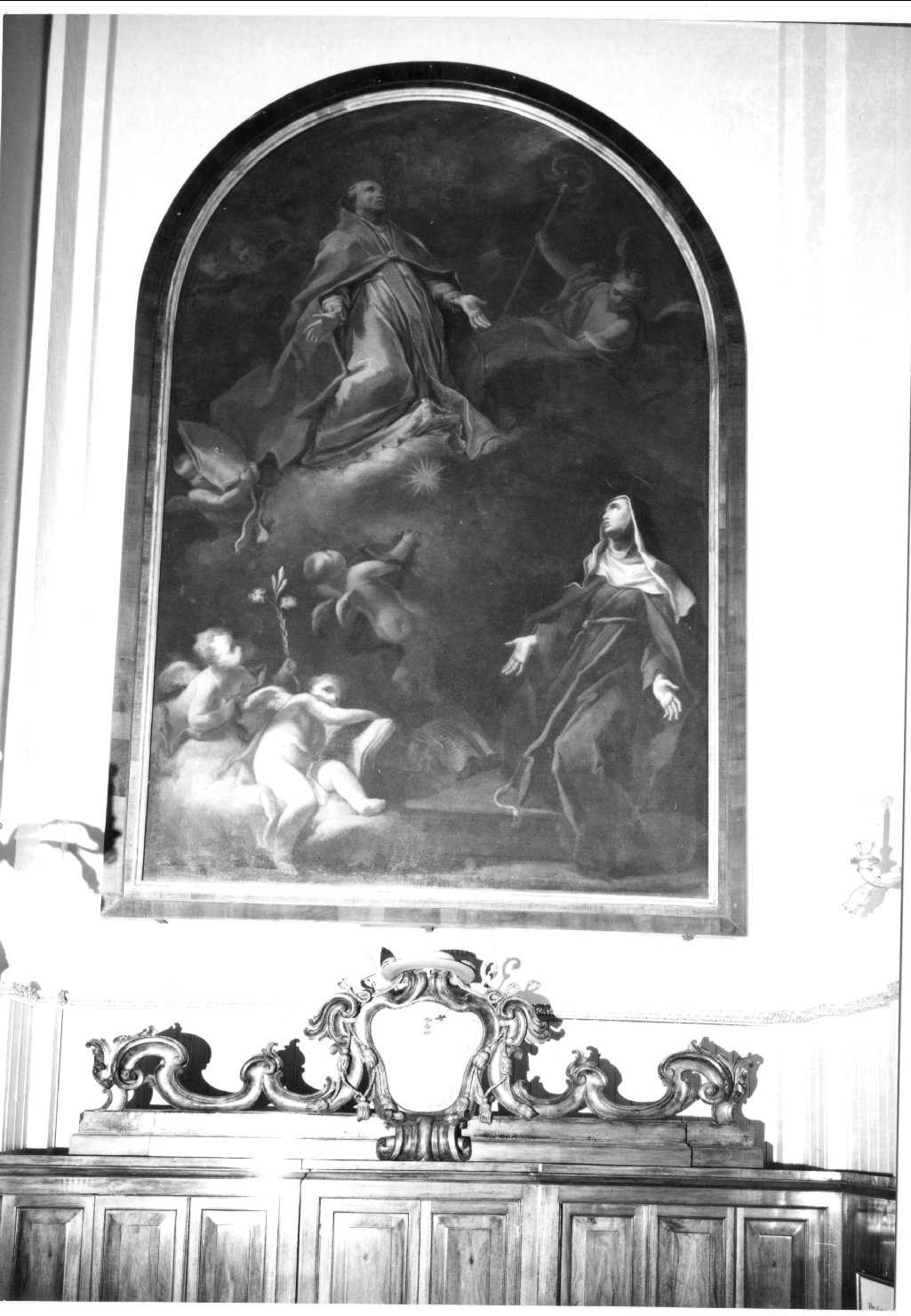 visione di Santa Caterina de Vigri, Santa (dipinto, opera isolata) di Parolini Francesco (metà sec. XVIII)