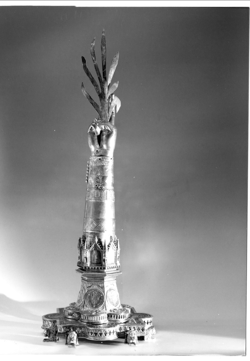 reliquiario antropomorfo - a braccio di Relogio Bartolomeo (sec. XIV)