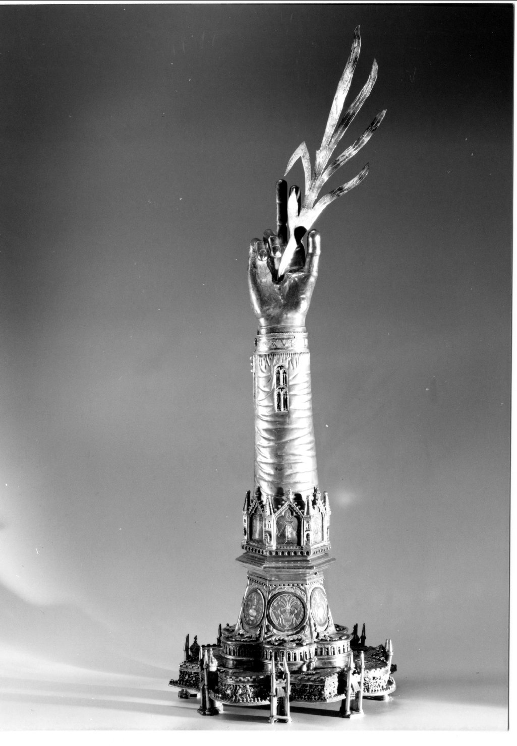 reliquiario antropomorfo - a braccio di D'Alemagna Simone (sec. XV)