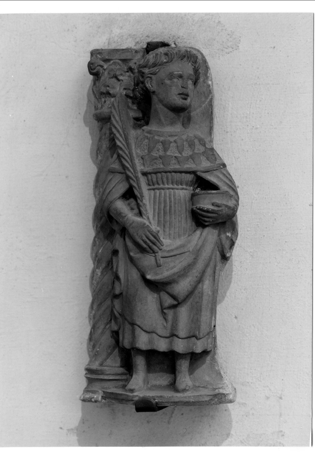 San Cosma, Santo (rilievo, frammento) - manifattura emiliana (ultimo quarto sec. XIII)