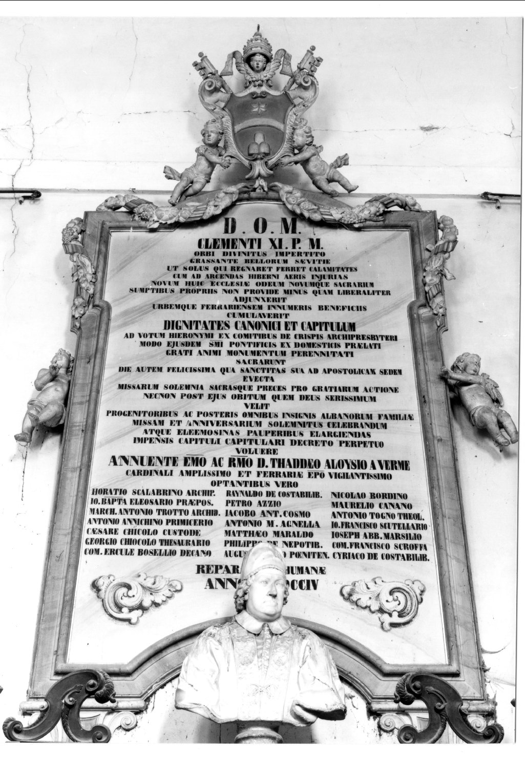 lapide, elemento d'insieme - manifattura emiliana (sec. XVIII)