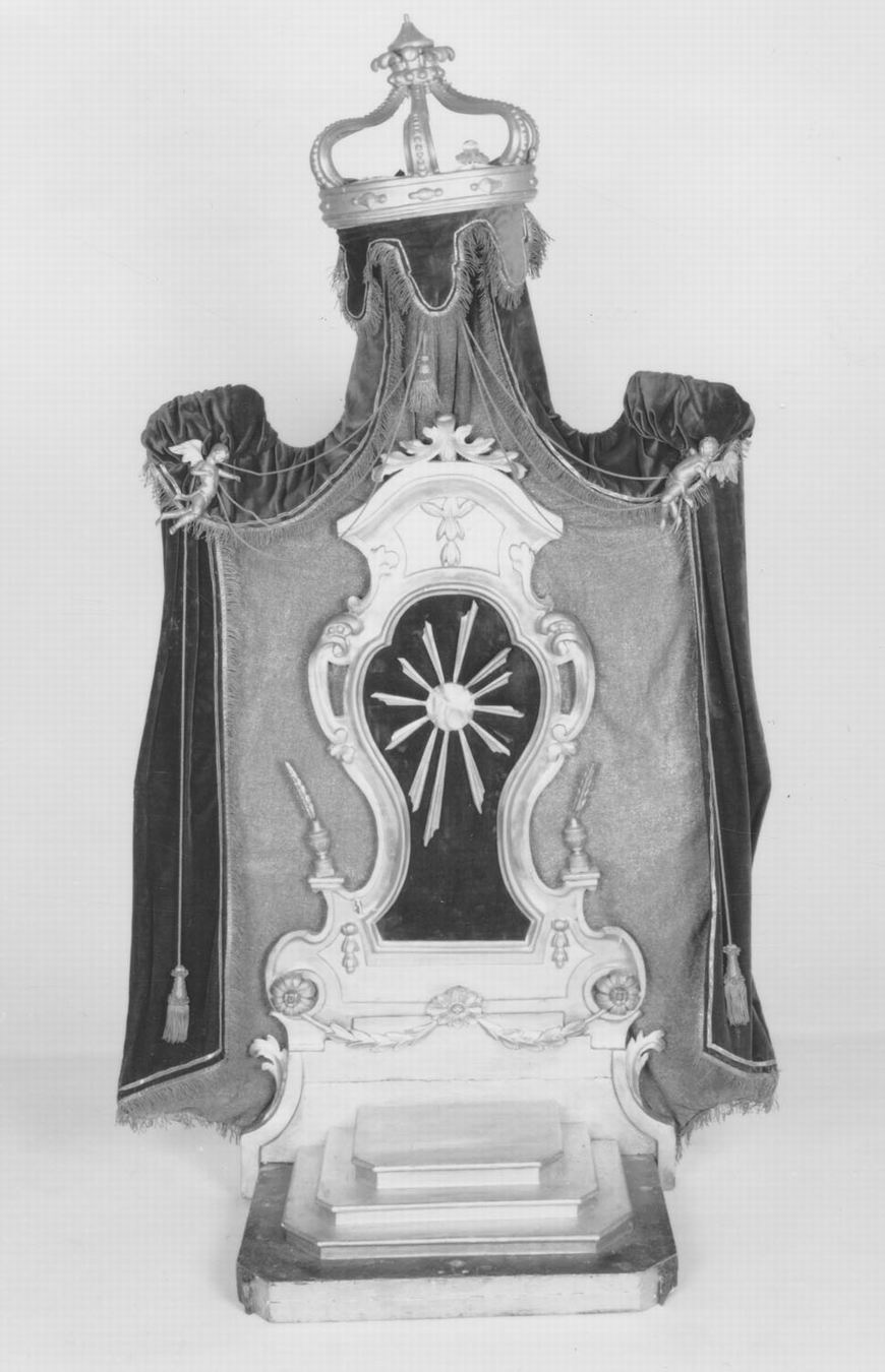 tronetto per esposizione eucaristica - manifattura emiliana (sec. XIX)