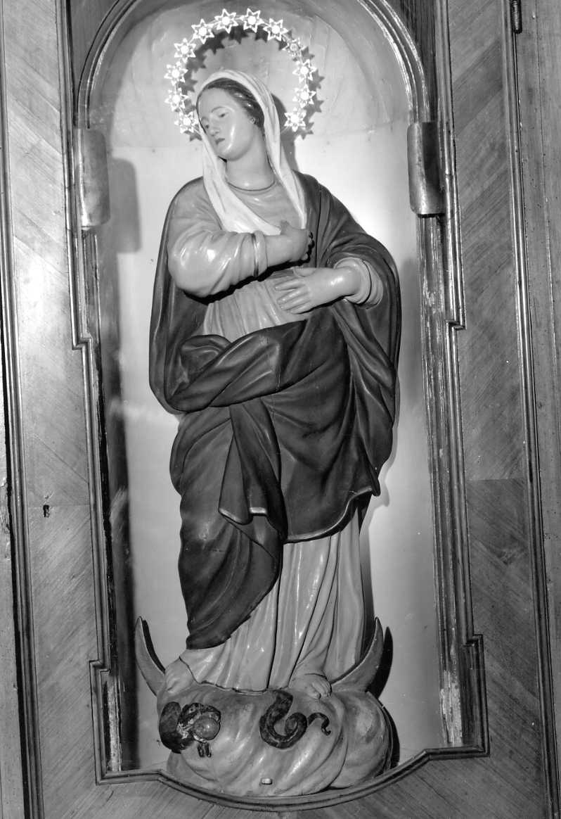 Madonna Immacolata (scultura) di Ferreri Andrea, Ferreri Giuseppe, Ghedini Giuseppe Antonio (prima metà sec. XVIII, sec. XVIII)