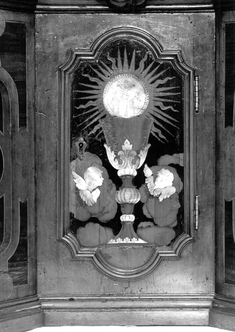 sportello di tabernacolo, elemento d'insieme - manifattura emiliana (secc. XVIII/ XIX)