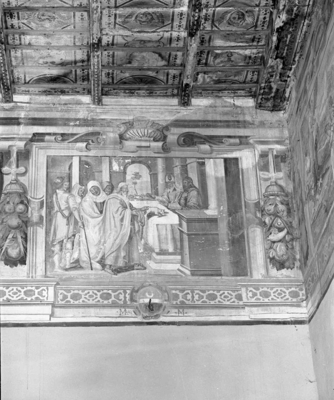 San Gioacchino offre un sacrificio di ringraziamento (dipinto, ciclo) - ambito emiliano (sec. XVI)