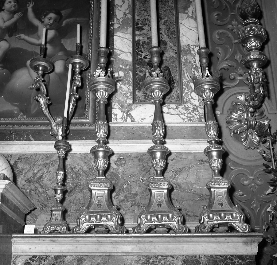 candeliere, serie - bottega emiliano-romagnola (sec. XIX)