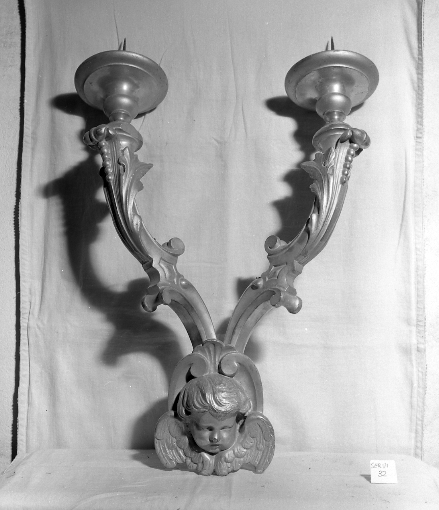 candeliere da parete, serie - bottega emiliano-romagnola (sec. XIX)