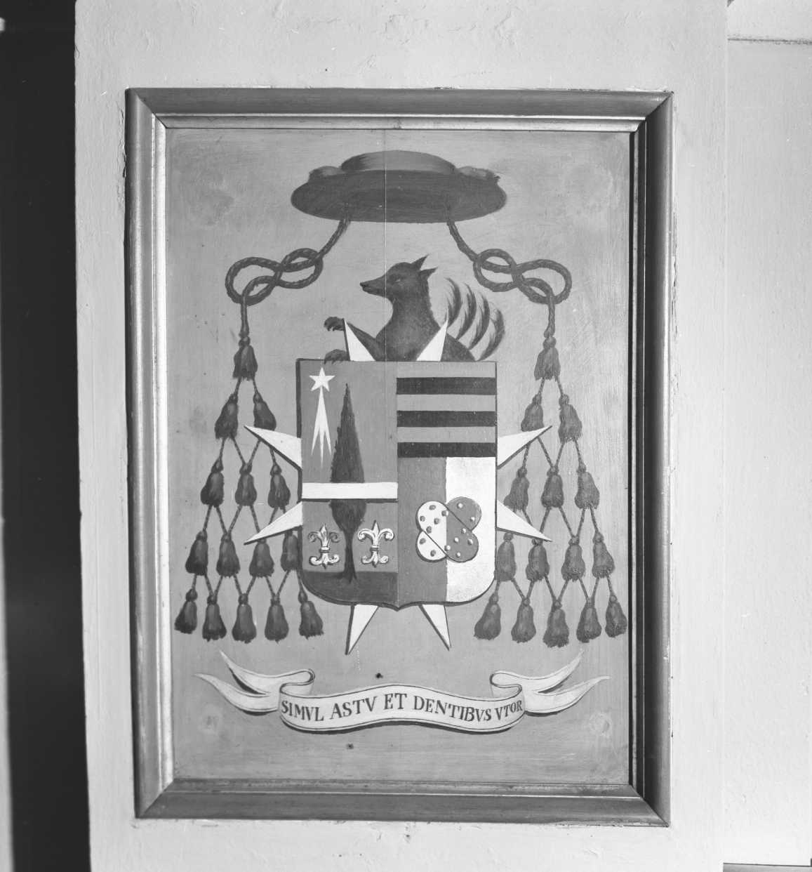 stemmi con cappello cardinalizio (dipinto) - ambito emiliano-romagnolo (sec. XIX)