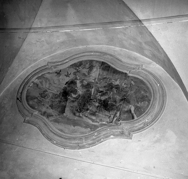 Pietro Germano risana gli ammalati (dipinto, elemento d'insieme) di Livignani Giuseppe (attribuito) (sec. XVIII)