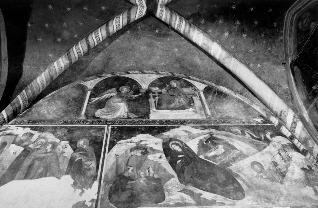 Annunciazione (dipinto, elemento d'insieme) di Maestro di Sant'Antonio in Polesine Secondo (primo quarto sec. XIV)