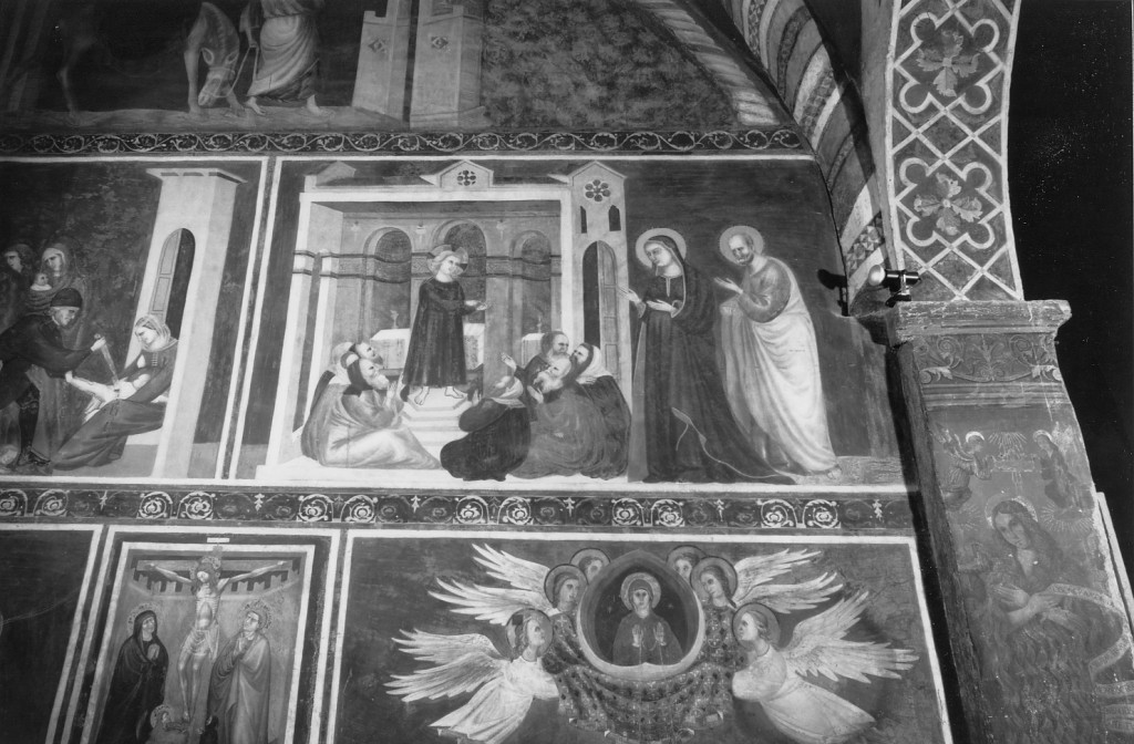 disputa di Gesù con i dottori nel tempio (dipinto, elemento d'insieme) di Maestro di Sant'Antonio in Polesine Secondo (primo quarto sec. XIV)