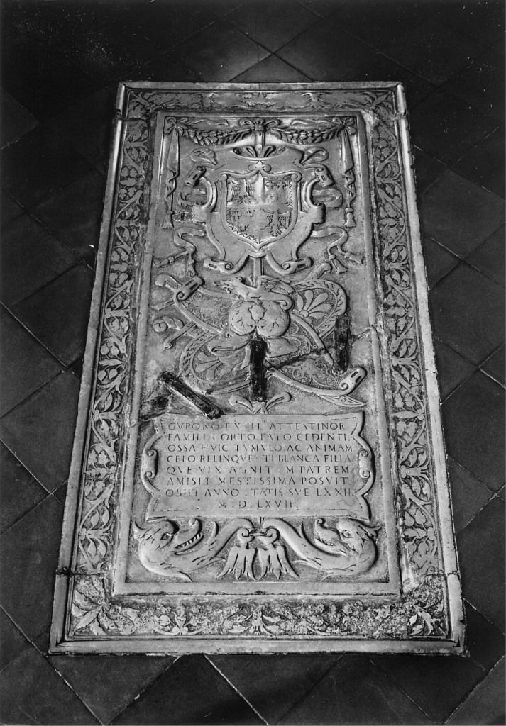 lapide tombale - manifattura ferrarese (sec. XVI)