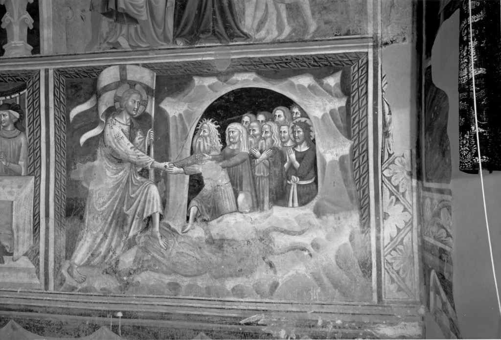 Cristo libera gli eletti del limbo (dipinto, elemento d'insieme) di Maestro di Sant'Antonio in Polesine Terzo (sec. XIV)