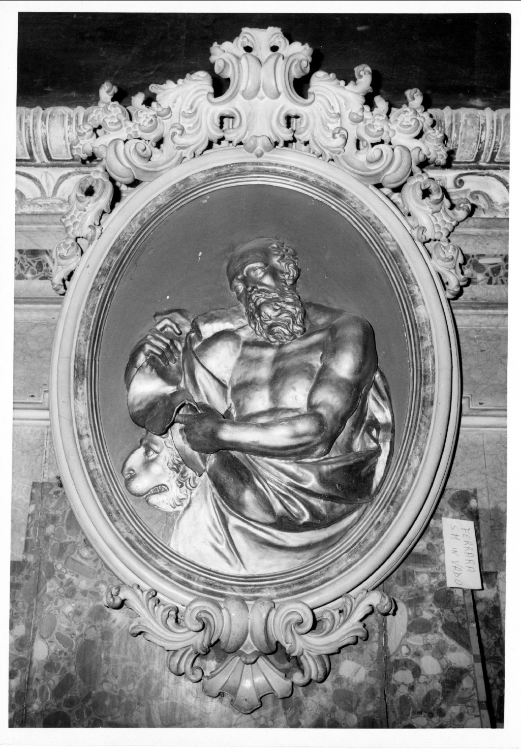 San Girolamo (rilievo) di Turchi Pietro (sec. XVIII)