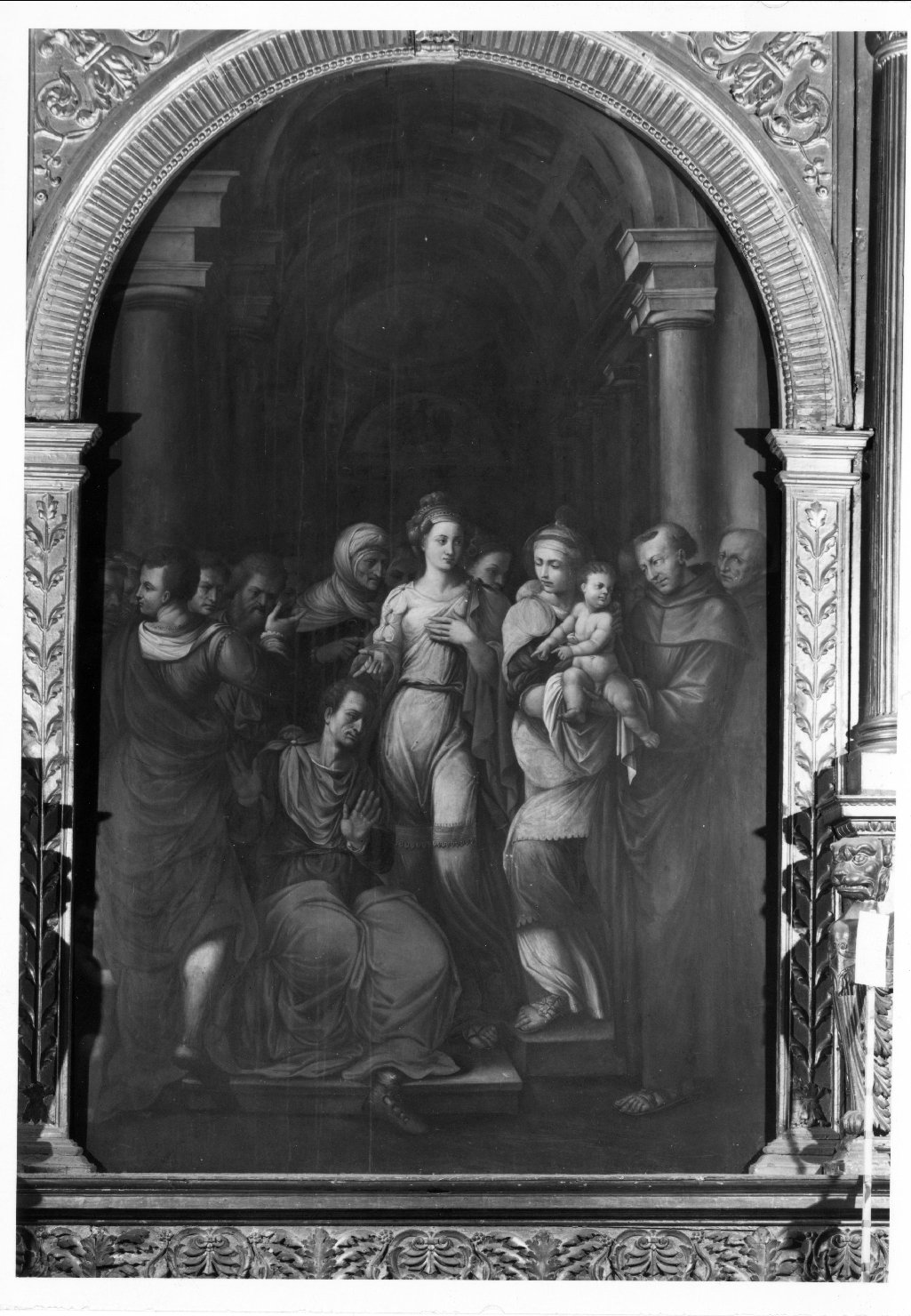 Sant'Antonio da Padova e il miracolo del neonato (dipinto) di Candi Girolamo Alessandro (sec. XIX)