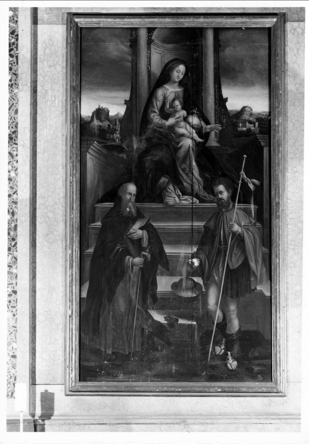 Madonna in trono e Santi (dipinto) di Candi Girolamo Alessandro (sec. XIX)