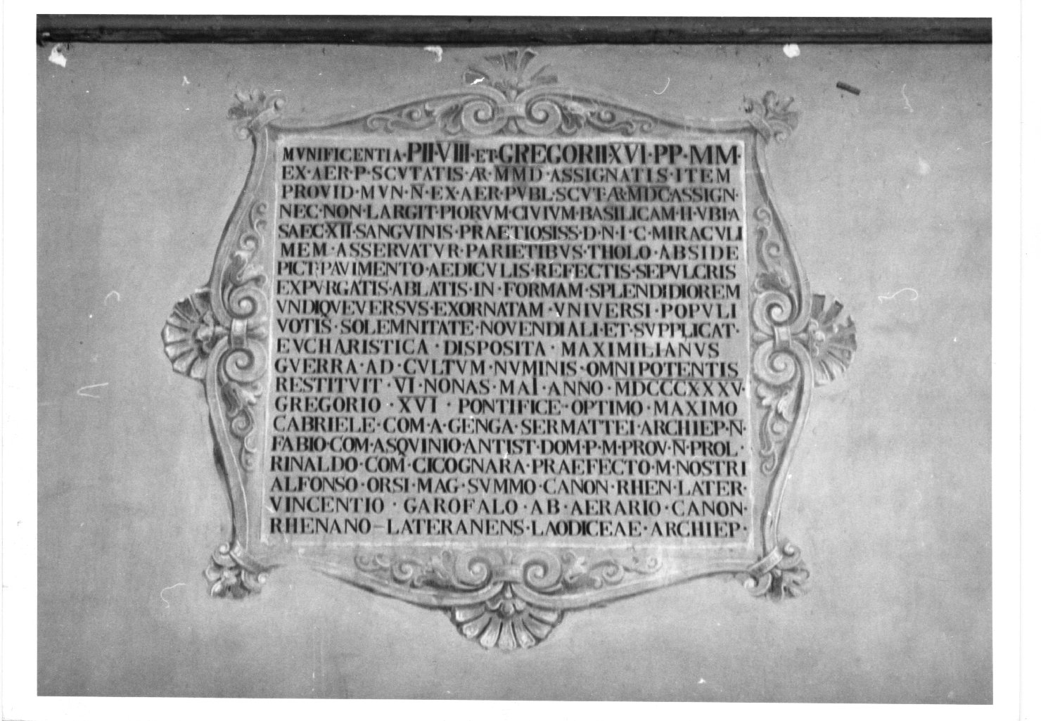 lapide commemorativa - ambito ferrarese (sec. XIX)