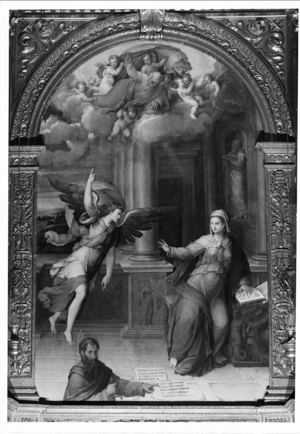 Annunciazione (dipinto) di Filippi Camillo (sec. XVI)