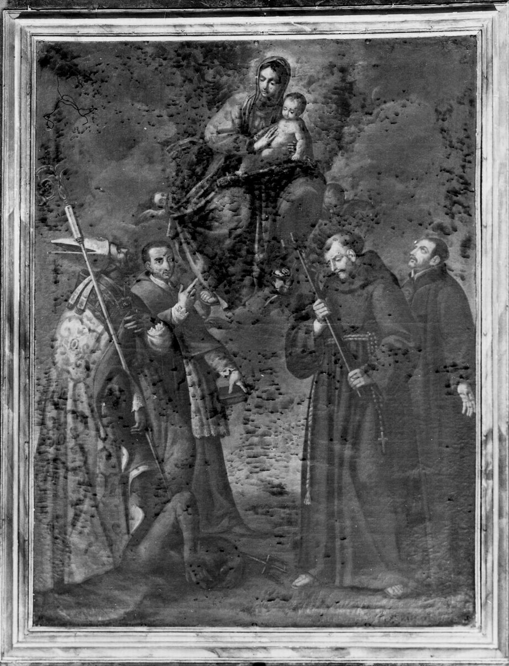 Madonna con Bambino tra San Geminiano, San Carlo Borromeo, San Francesco d'Assisi, Sant'Ignazio di Loyola (dipinto) di Randa Antonio (prima metà sec. XVII)