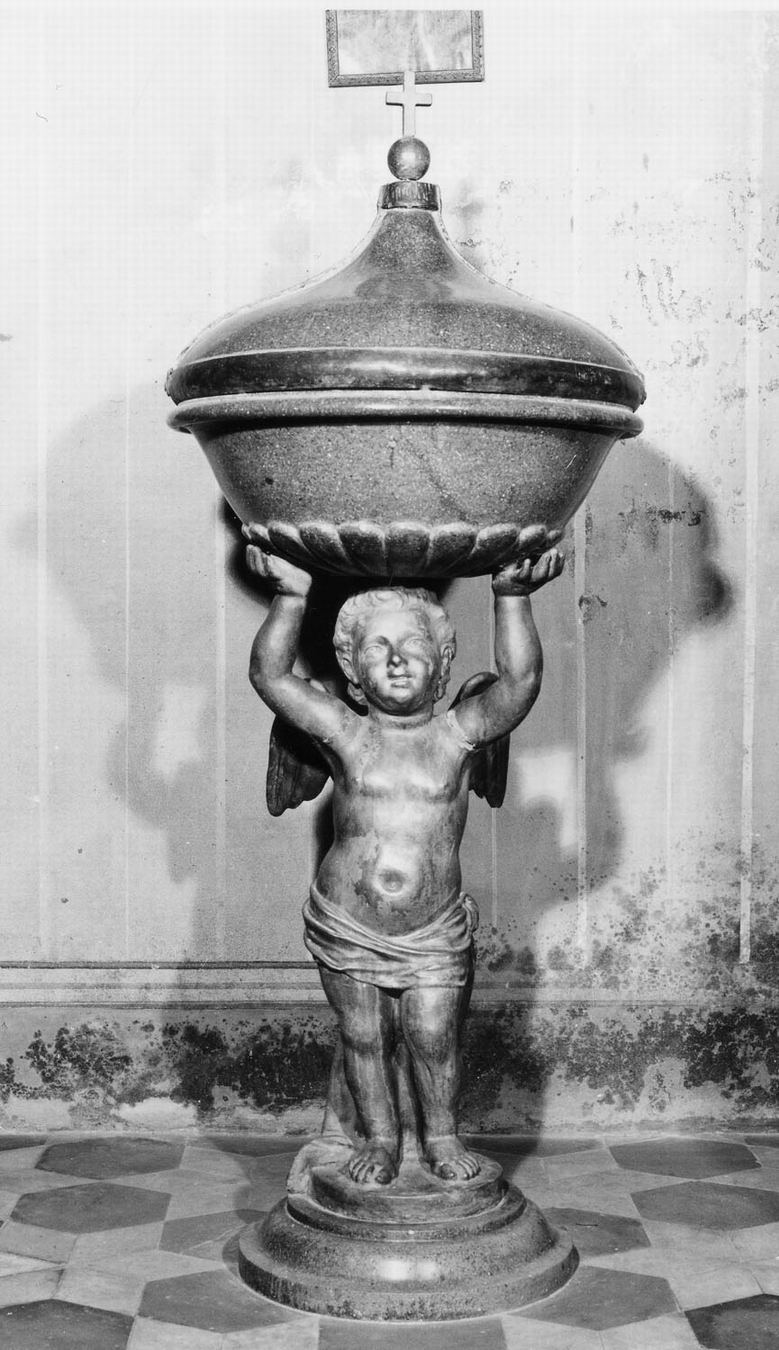fonte battesimale - manifattura emiliana (seconda metà sec. XIX)