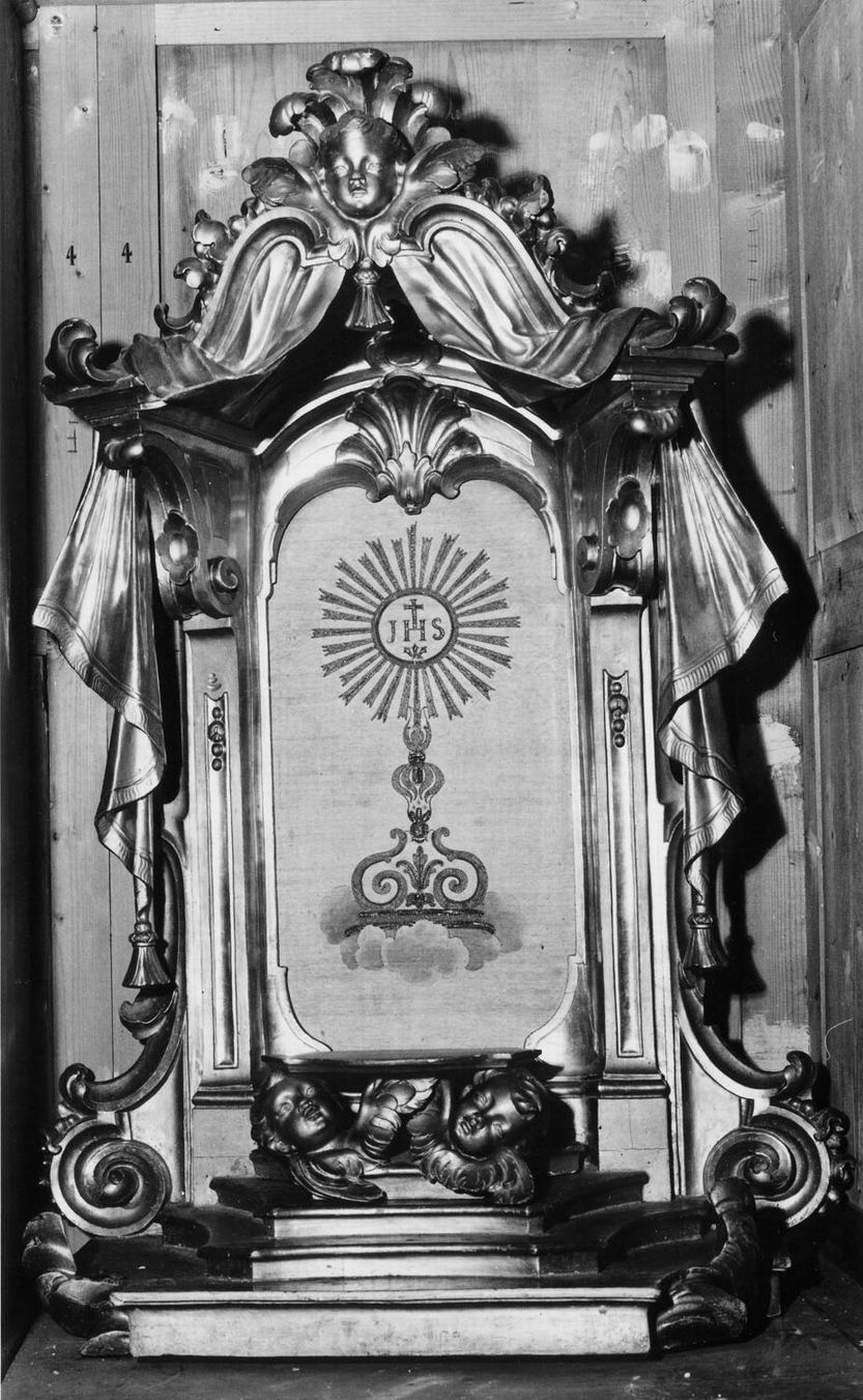 tronetto per esposizione eucaristica - manifattura emiliana (prima metà sec. XIX)