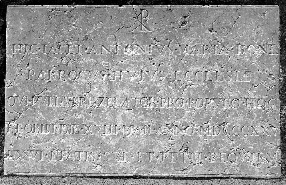 lapide tombale - manifattura emiliana (sec. XIX)