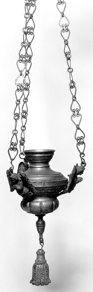 lampada pensile, serie - manifattura emiliana (seconda metà sec. XIX)