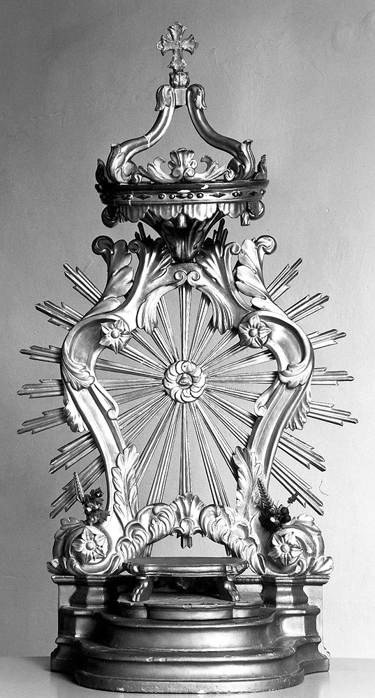 tronetto per esposizione eucaristica - manifattura bolognese (sec. XIX)