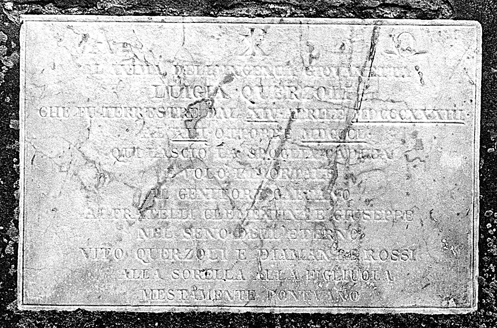 lapide tombale - manifattura emiliana (sec. XIX)