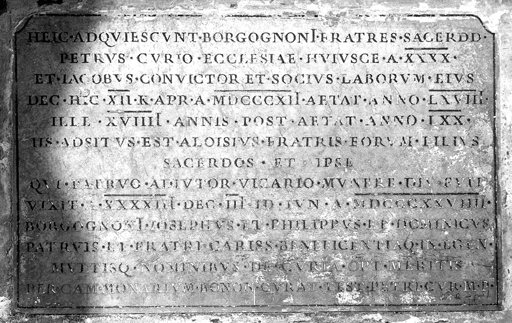 lapide tombale - manifattura emiliana (sec. XIX)