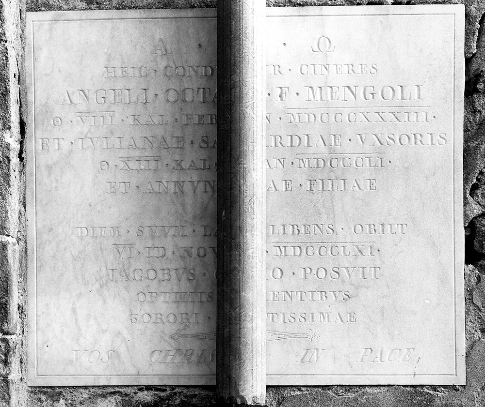 lapide tombale - manifattura emiliana (sec. XIX)