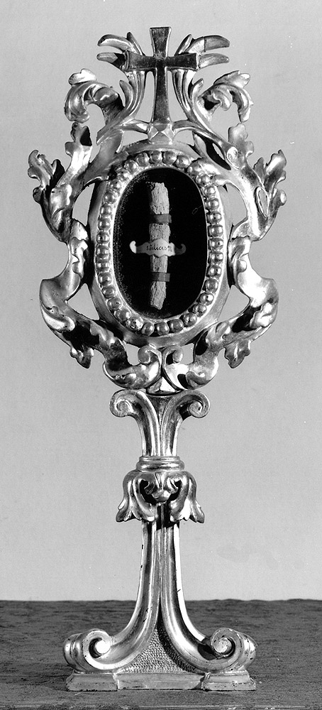 reliquiario - a ostensorio, serie - manifattura bolognese (sec. XVIII)