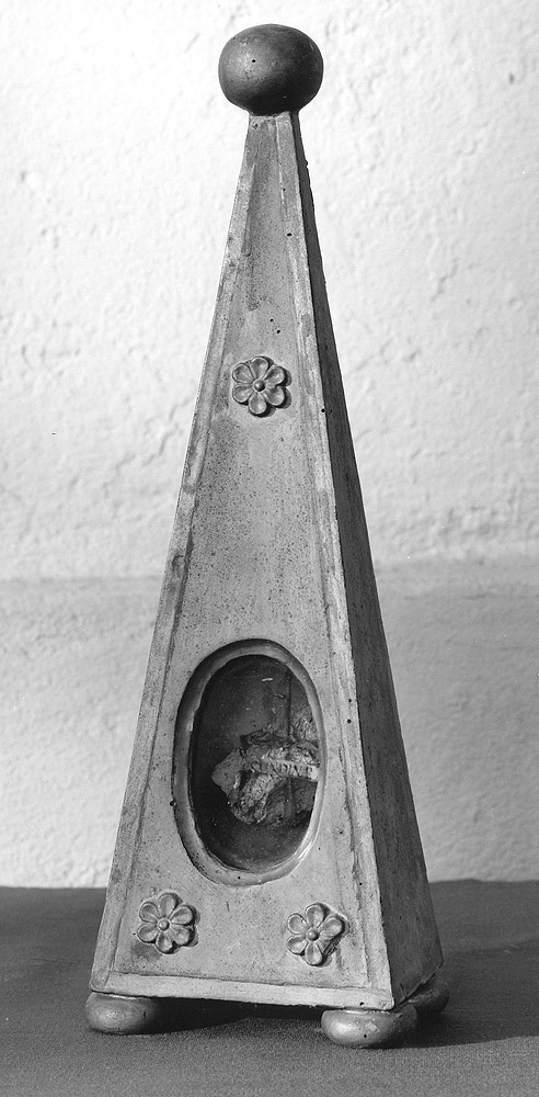 reliquiario architettonico - a obelisco, serie - manifattura bolognese (fine/inizio secc. XVIII/ XIX)