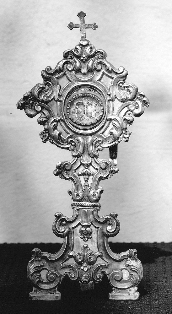 reliquiario - a ostensorio - manifattura bolognese (sec. XVIII)