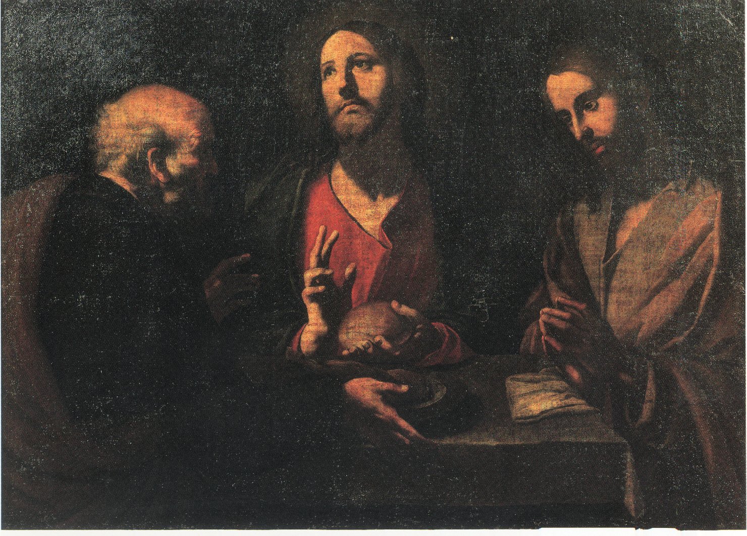 cena in Emmaus (dipinto) di Preti Gregorio (sec. XVII)