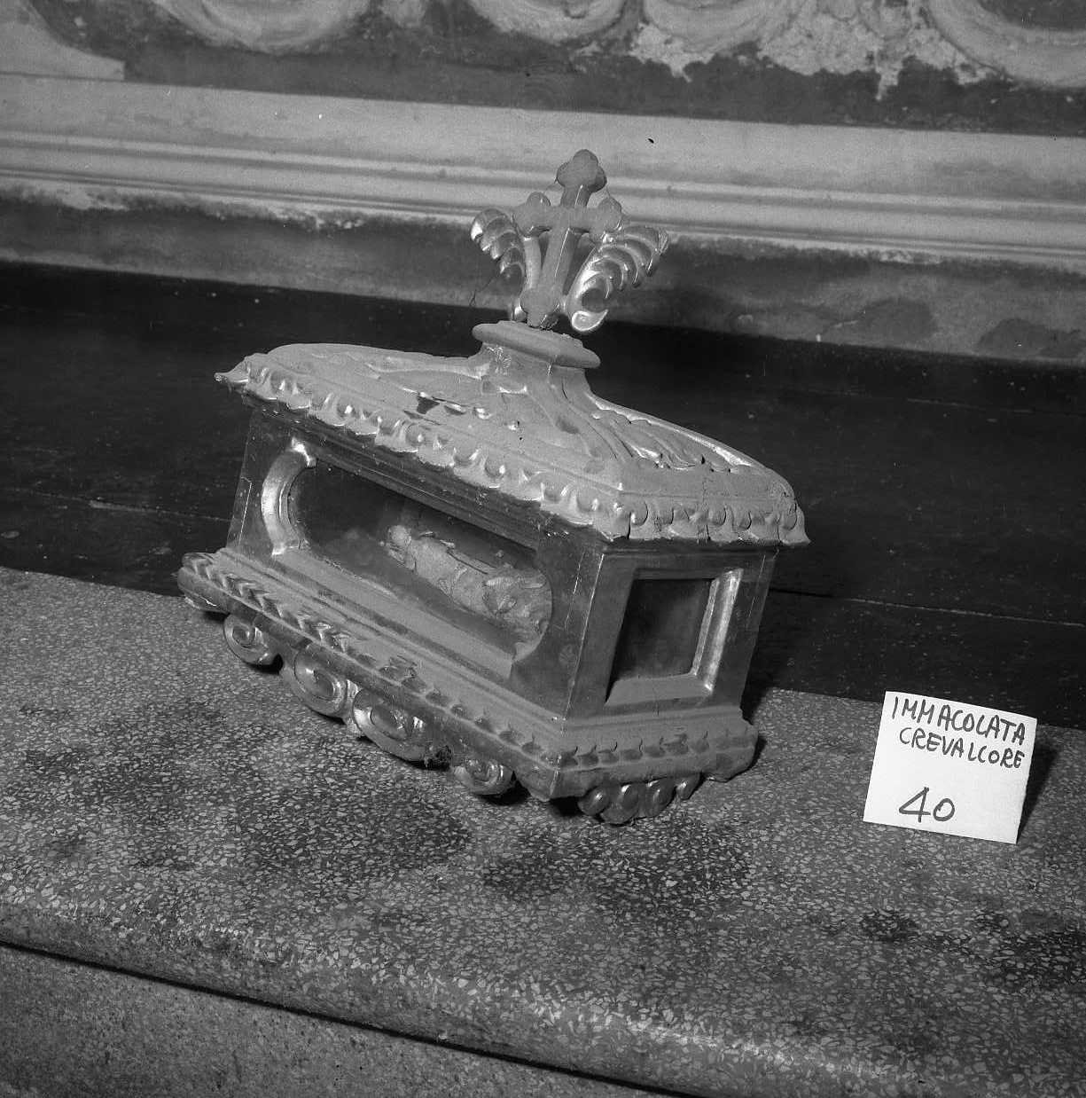 reliquiario a teca - a cassetta, serie - bottega emiliana (sec. XVIII)