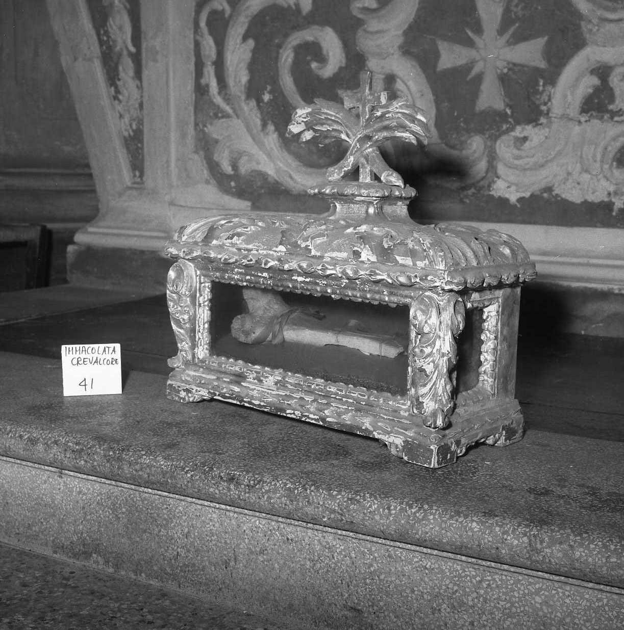 reliquiario a teca - a cassetta, serie - bottega emiliana (sec. XVIII)