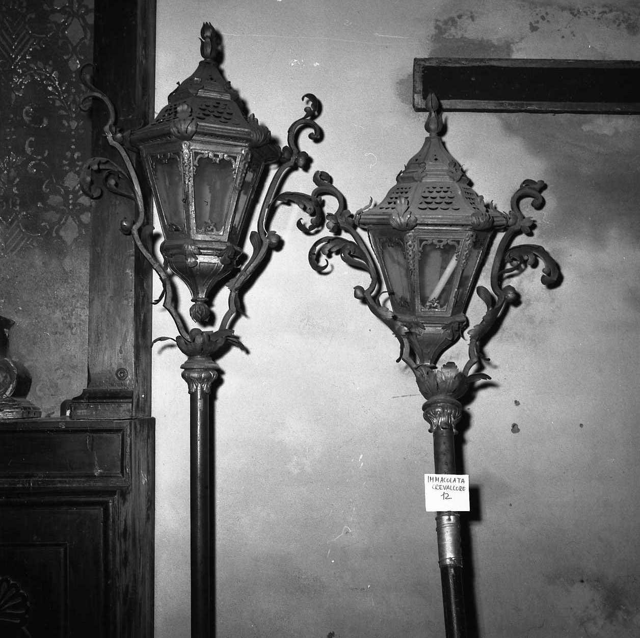 lanterna processionale, serie - bottega emiliana (sec. XVIII)