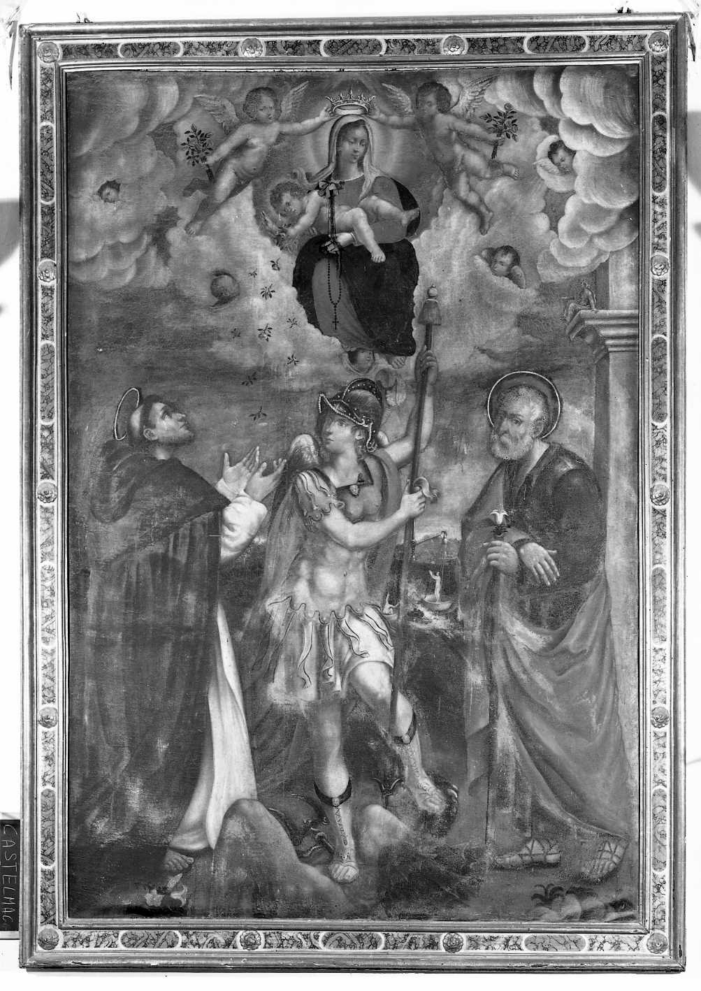 Madonna in gloria tra Santi (dipinto) - ambito emiliano (sec. XVII)