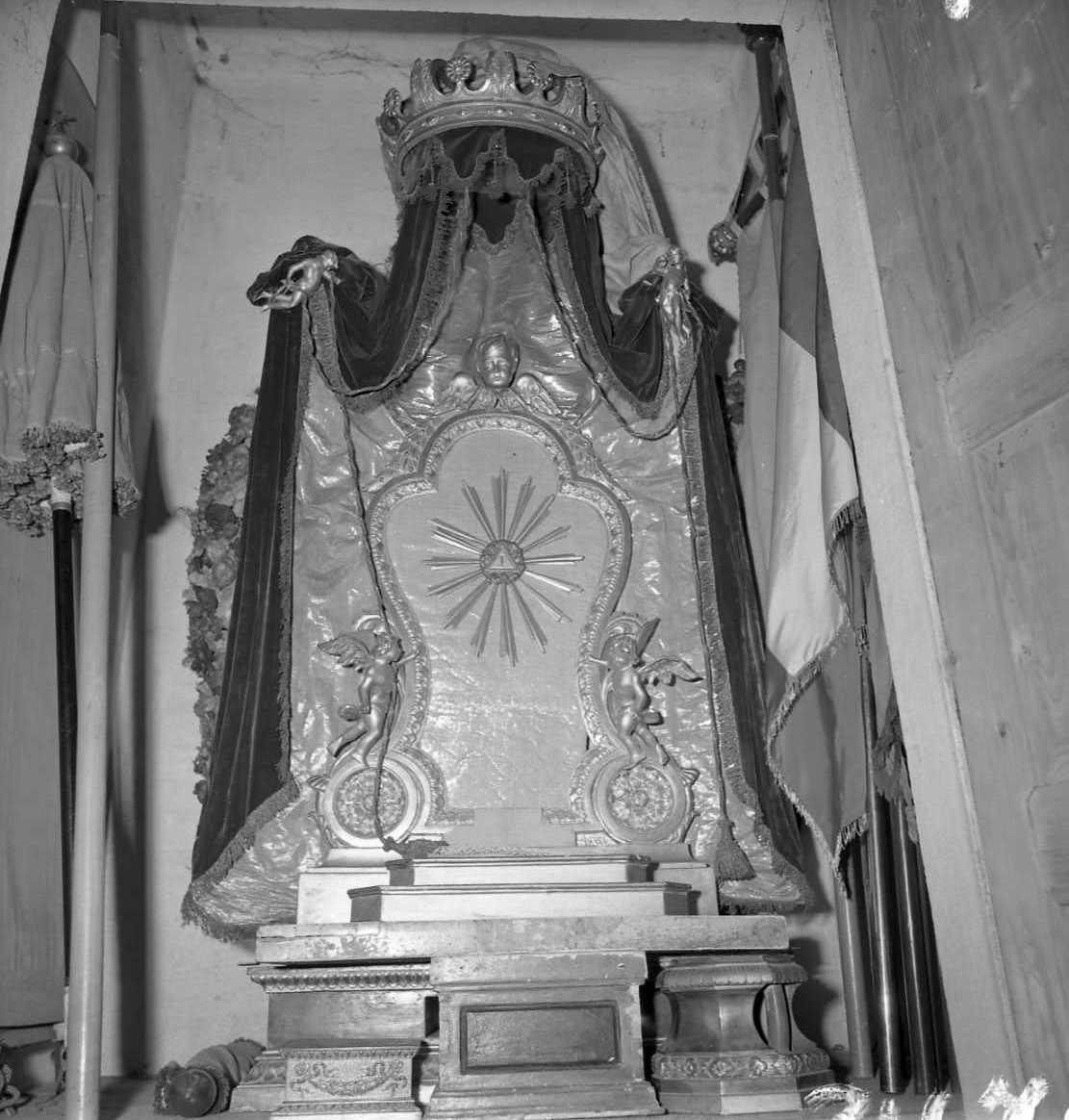 tronetto per esposizione eucaristica - bottega emiliana (inizio sec. XIX)