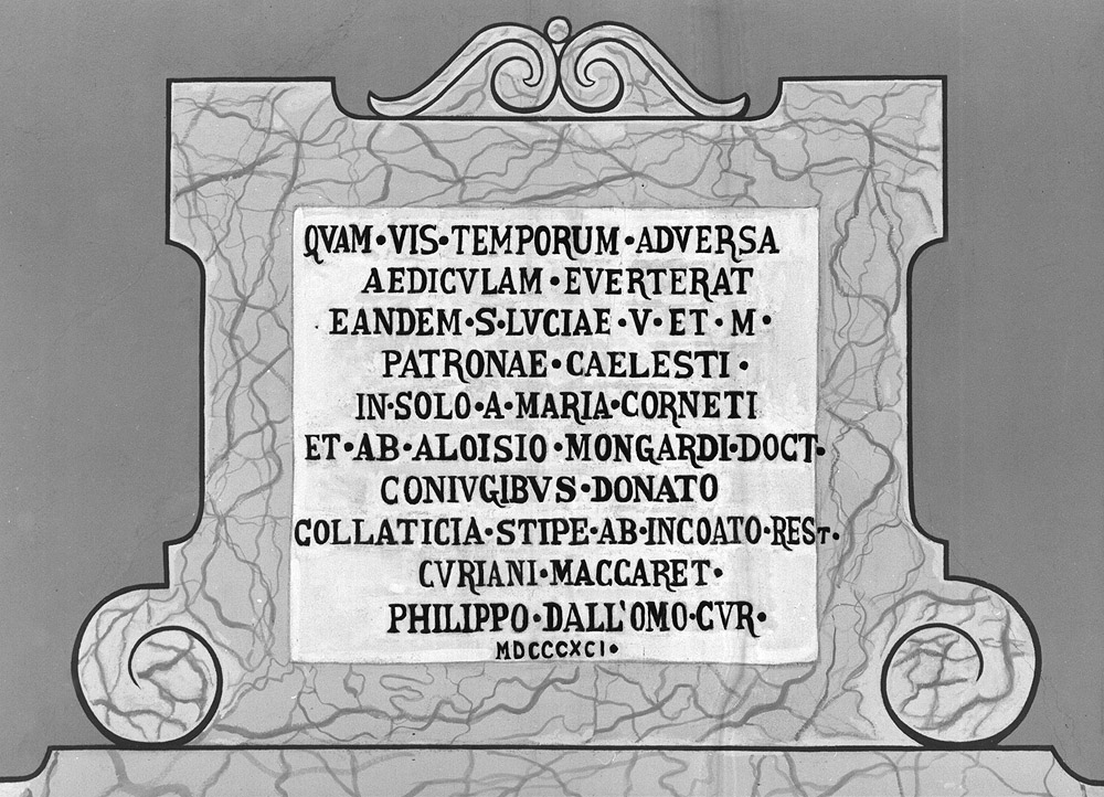 iscrizione dipinta - manifattura emiliana (sec. XIX)