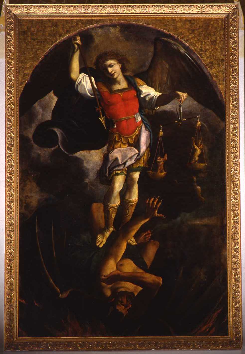 San Michele Arcangelo (dipinto) di Tiarini Alessandro (attribuito) (sec. XVII)