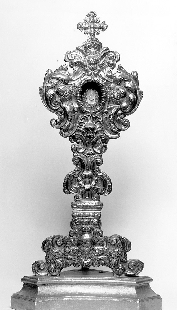 reliquiario - a ostensorio - manifattura bolognese (sec. XVIII)