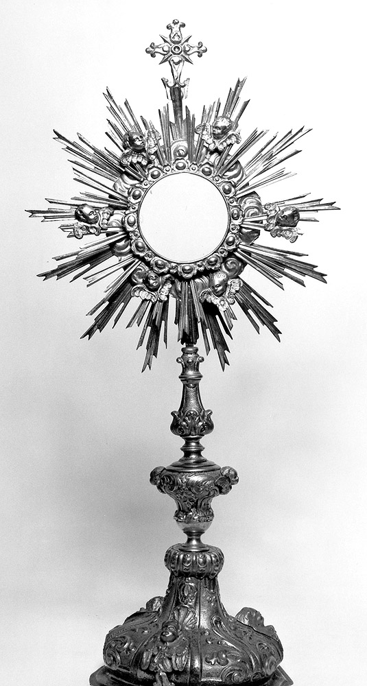 ostensorio - a raggiera - manifattura emiliana (secc. XVIII/ XIX)