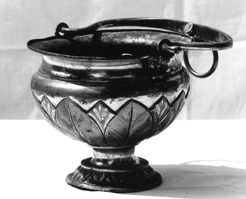 secchiello per l'acqua benedetta - manifattura bolognese (primo quarto sec. XIX)